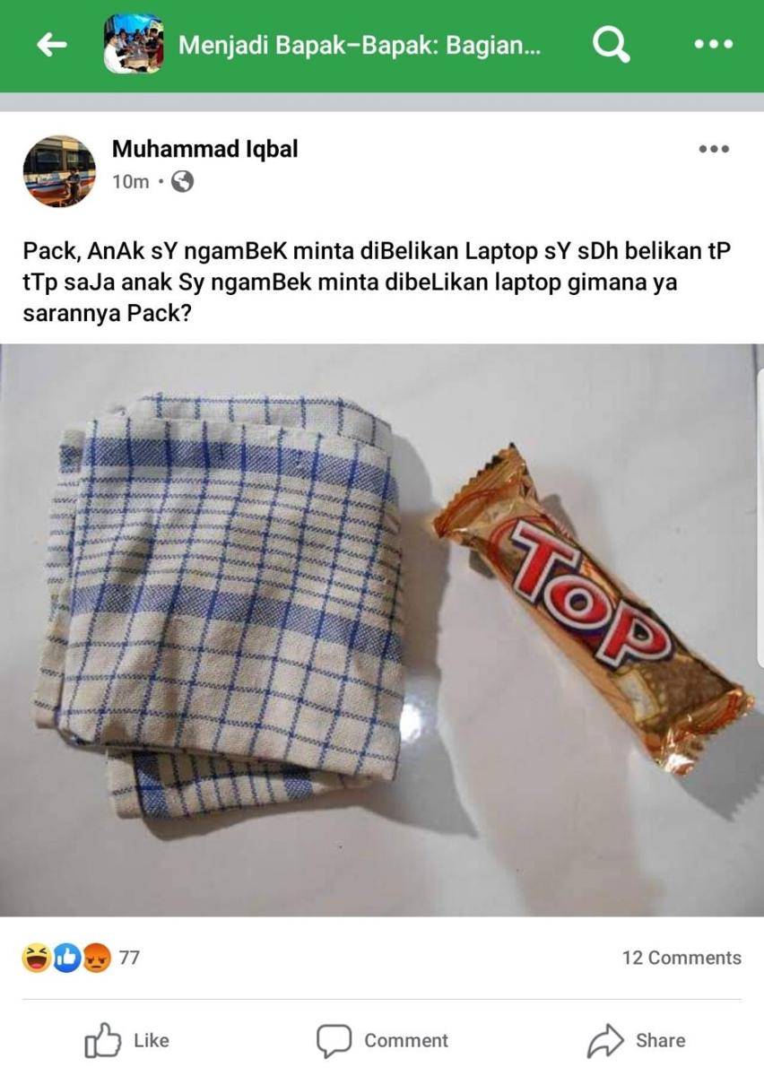 bapak-bapak curhat di medsos (twitter.com/saranghaeshopii)