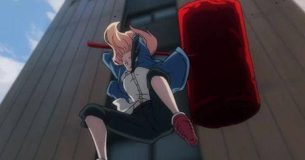 Power mengeluarkan palu darah (Dok. Mappa / Chainsaw Man)