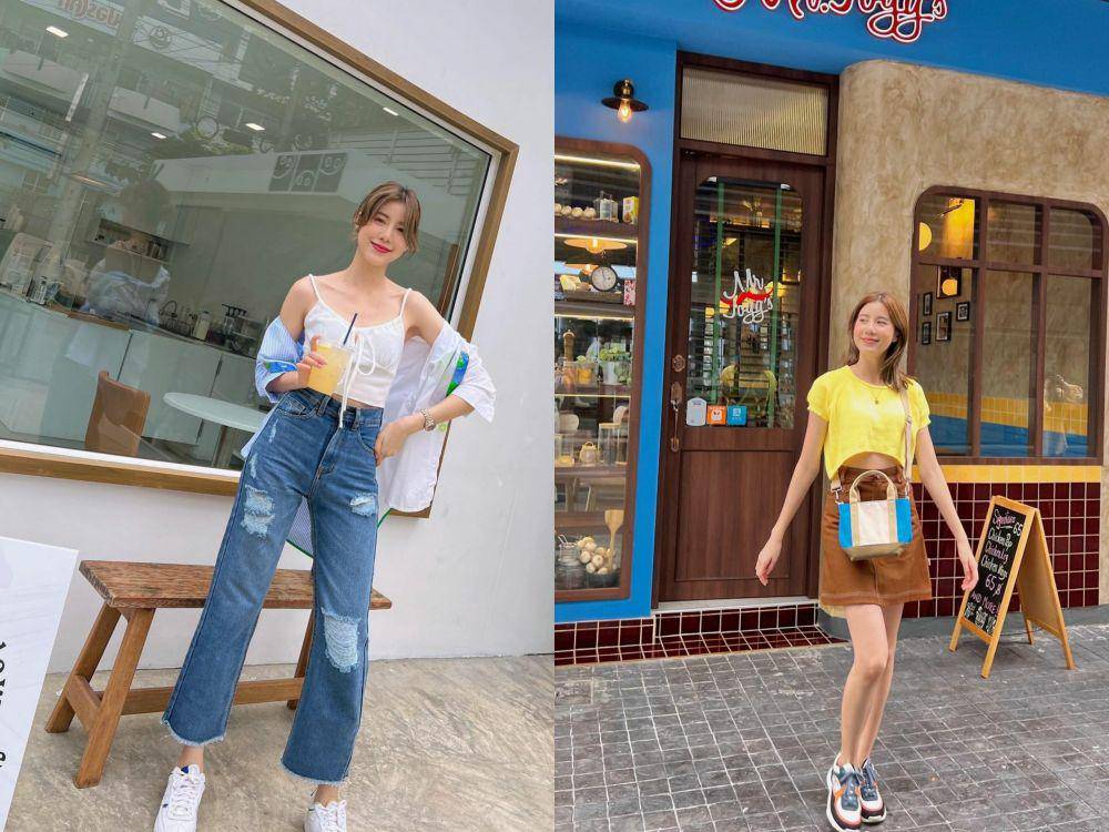outfit kasual untuk nongkrong ala Esther Supreeleela (instagram.com/esthersupree)