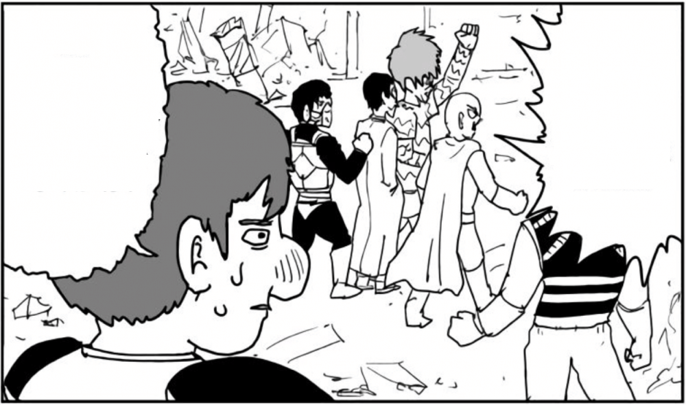 Neo Heroes menyaingi Asosiasi Pahlawan (dok. ONE/ One Punch Man)