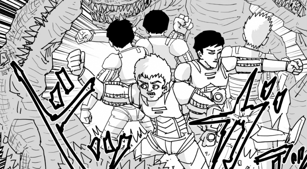 Neo Heroes beraksi sebagai tim (dok. ONE/ One Punch Man)