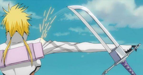 Harribel mengeluarkan zanpakutonya ( Dok. Pierrot / Bleach )