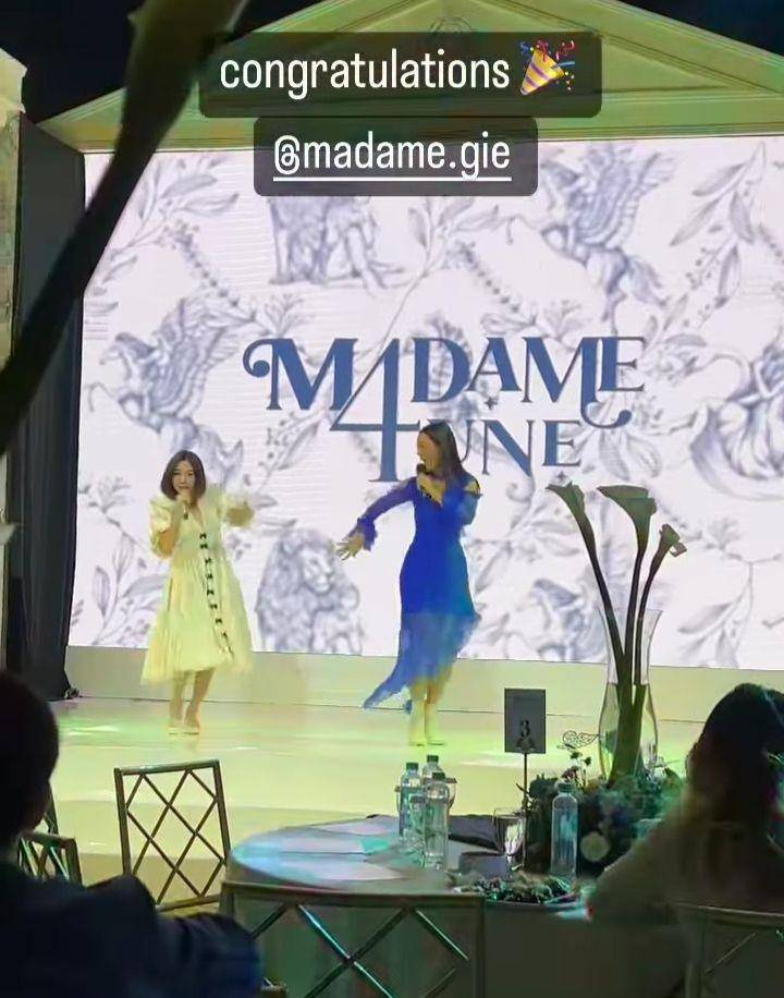 potret artis di anniversary ke-4 Madame Gie (instagram.com/lucintaluna_manjalita)