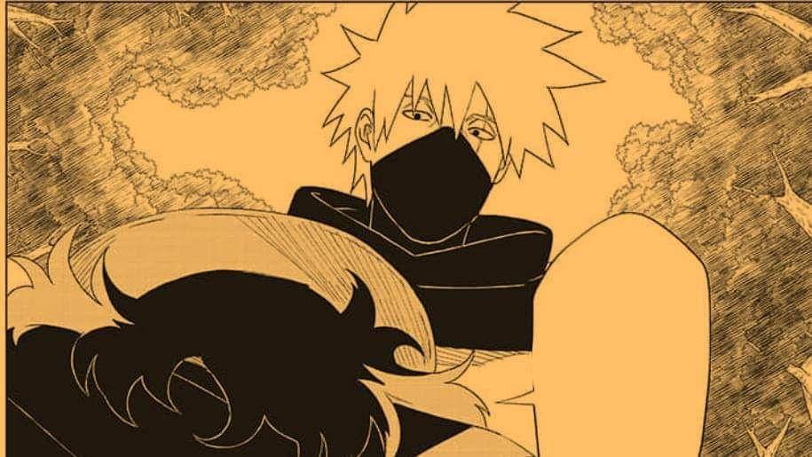 Hokage Kakashi setelah bertarung. (Dok. Shueisha/Konoha Shinden: Steam Ninja Scrolls)
