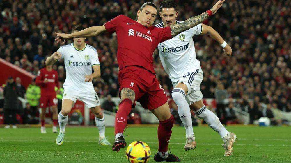 Liverpool melawan Leeds United di EPL 2022/2023. (premierleague.com)