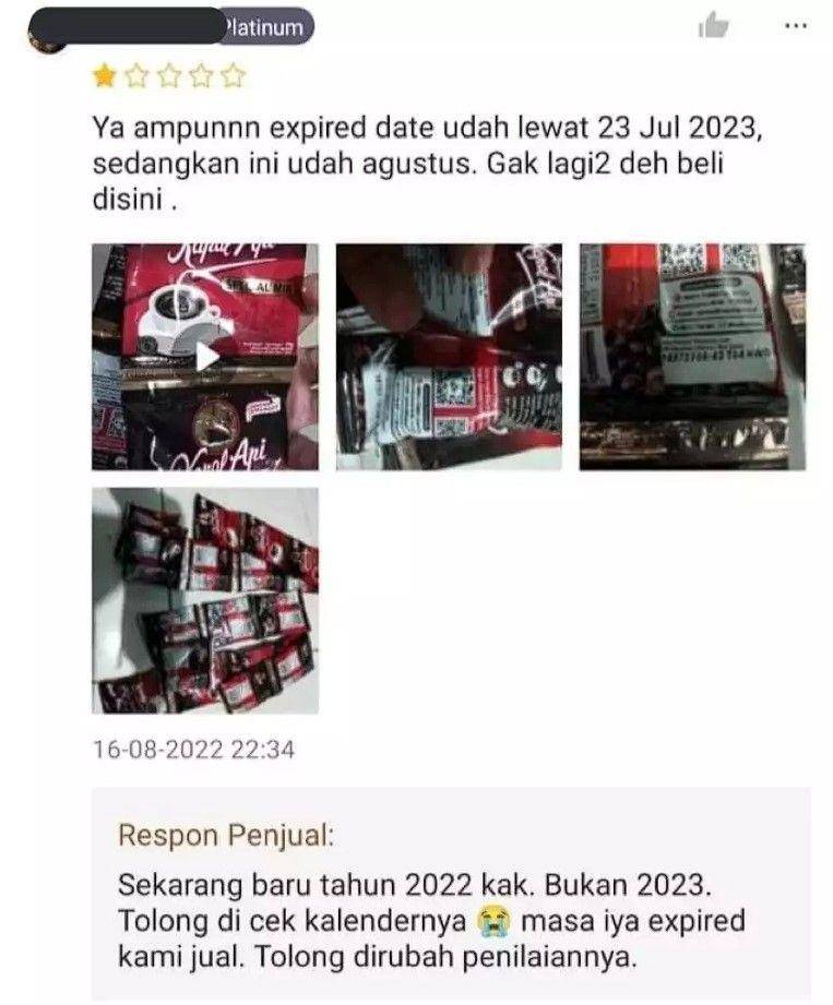 komplain penjual online shop (twitter.com/txtdarionlshop)