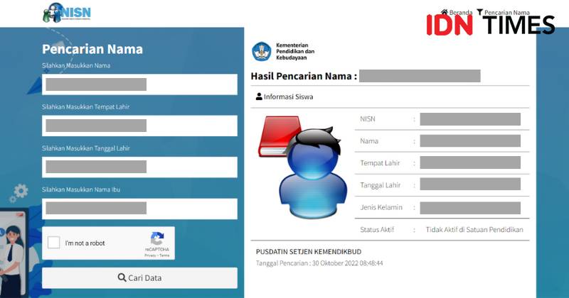 Cara cek NISN online berdasarkan nama siswa. (IDN Times/Fria Sumitro)