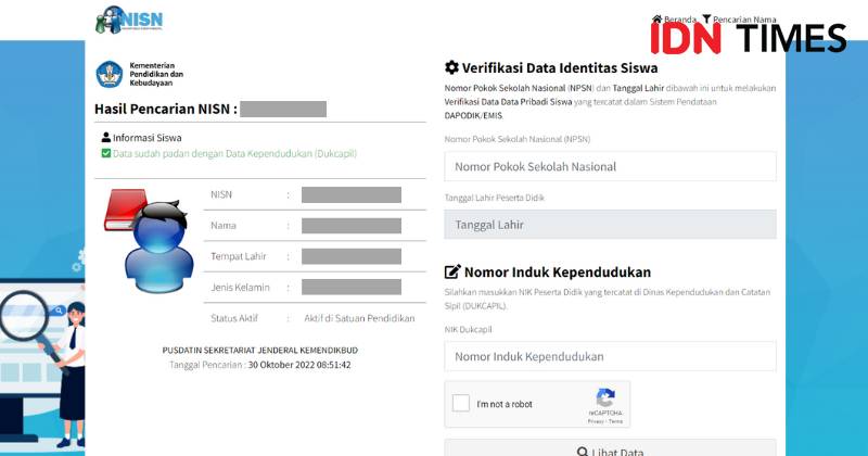 Cara cek NISN online berdasarkan sekolah. (IDN Times/Fria Sumitro)