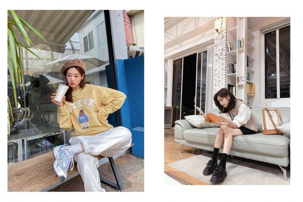 inspirasi outfit kasual ala Jung So Min (instagram.com/somin_jj)