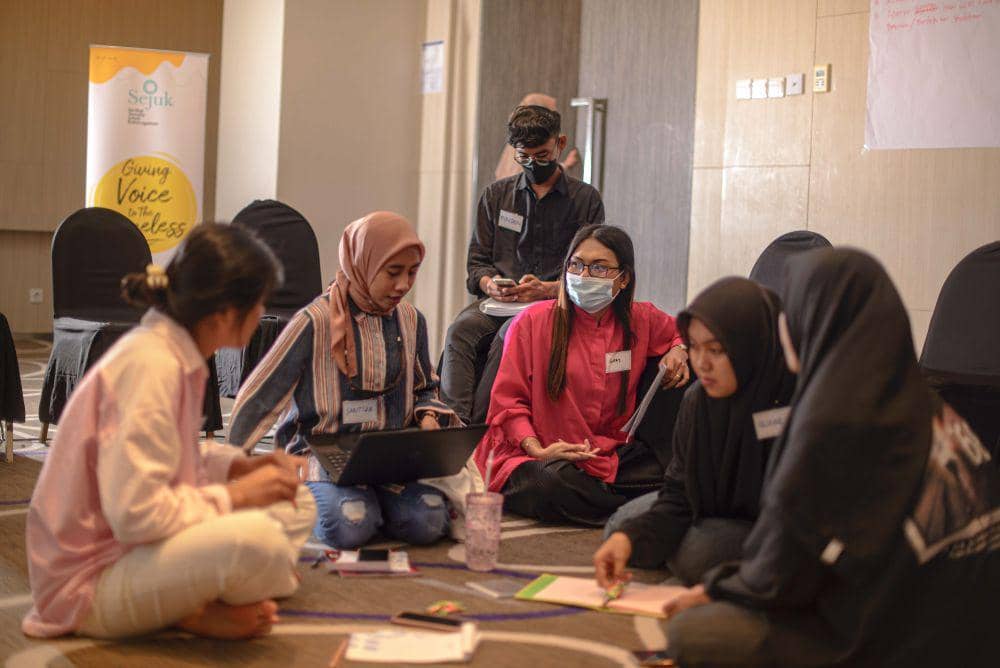 Geby mengikuti workshop penguatan kapasitas yang diadakan oleh Kabar Sejuk di Makassar/Iqbal Lubis
