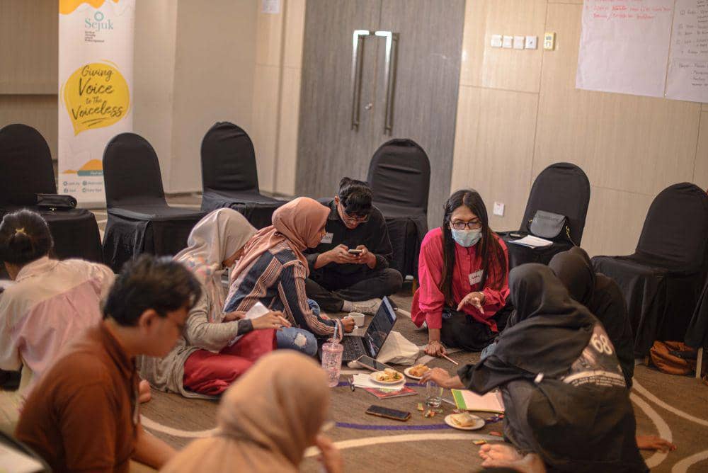 Geby mengikuti workshop penguatan kapasitas yang diadakan oleh Kabar Sejuk di Makassar/Iqbal Lubis