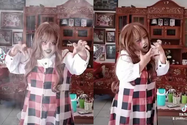 10 Potret Kekeyi Dandan Seram di Momen Halloween, Mau Nakutin Mantan!