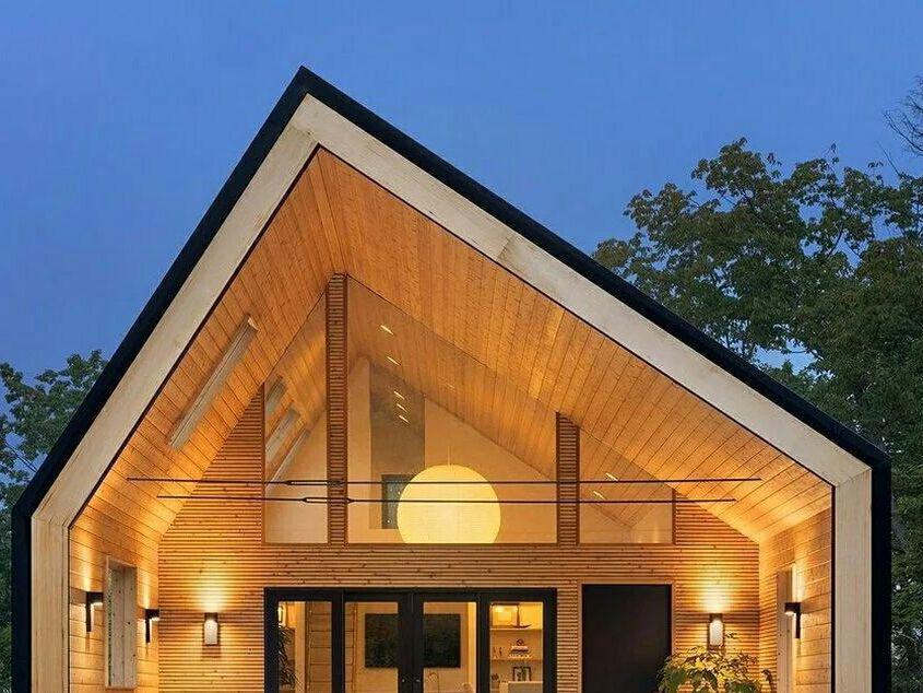 Ilustrasi barn house design atap segitiga sembarang (instagram.com/rumah super)