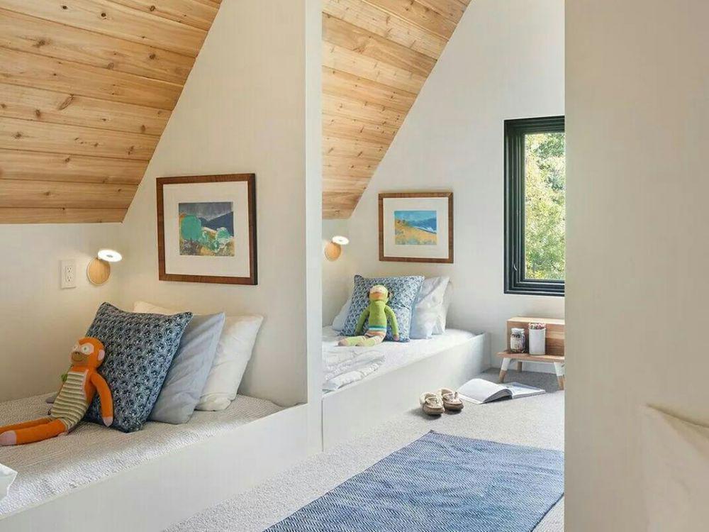 Ilustrasi kamar tidur anak barn house design dengan konsep open space (instagram.com/rumah super)