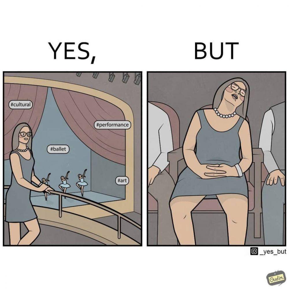 Ilustrasi ekspektasi vs. realita kehidupan. (instagram.com/gudim_public)