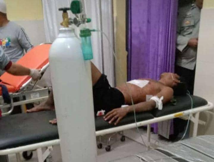 Korban terbaring mengalami luka robek. (IDN Times/Istimewa)