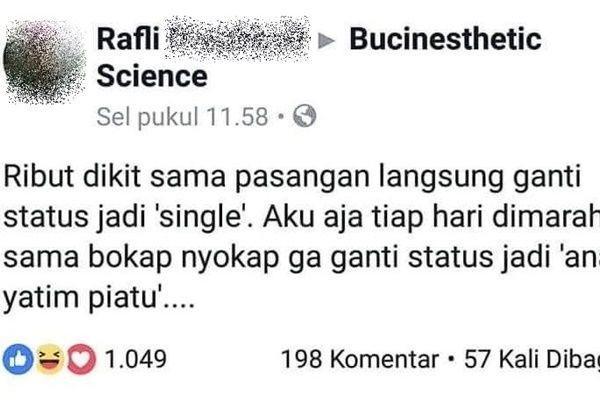 15 Momen Lucu Warga Facebook Bahas Soal Asmara, Celetukannya Gak Nahan