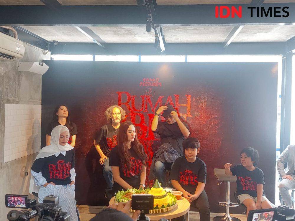 Pemain film Rumah Iblis di Cilandak, Jakarta Selatan, pada Senin (31/10/2022)