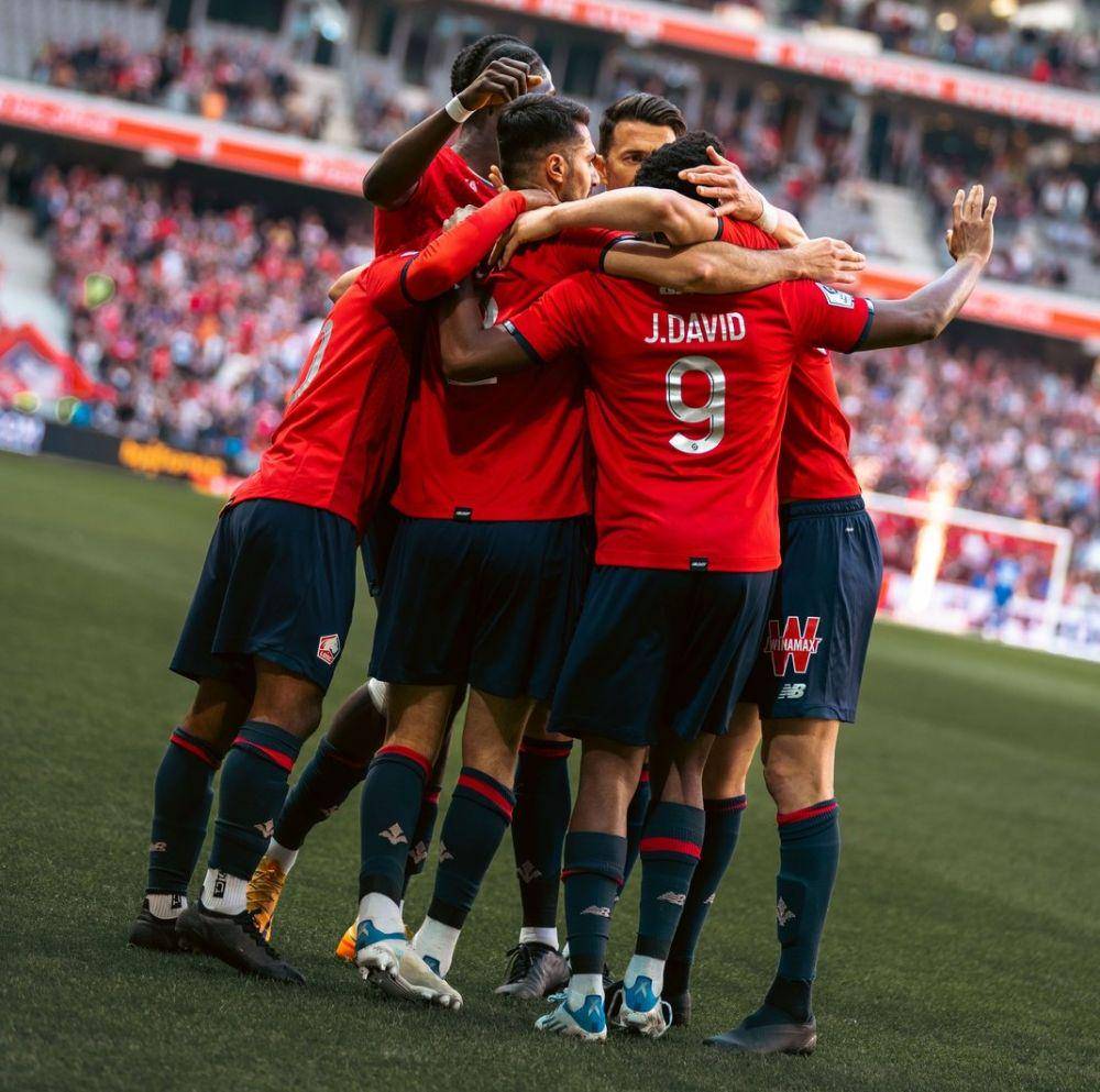 Pemain Lille ketika melakukan selebrasi gol. (instagram.com/losclive)