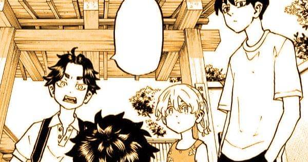 Takemichi bertemu Emma, Baji dan Shinichirou ( Dok. Kodansha / Tokyo Revengers )