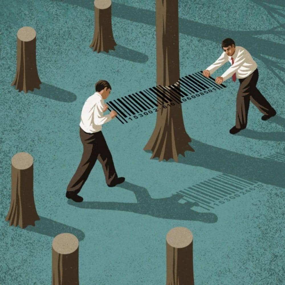 Ilustrasi beratnya jadi karyawan. (instagram.com/johnholcroftillustration)