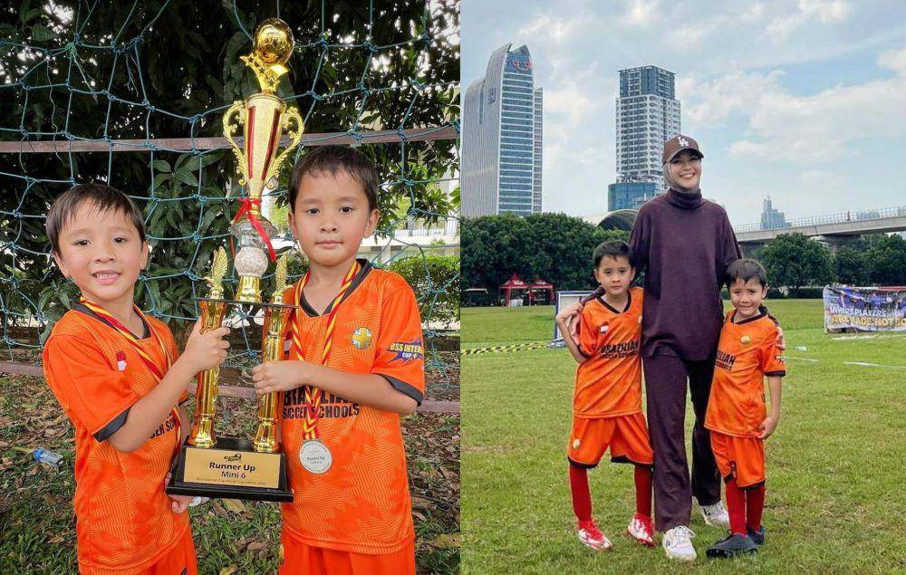 potret anak Zaskia Adya Mecca saat tanding bola (instagram.com/zaskiadyamecca)