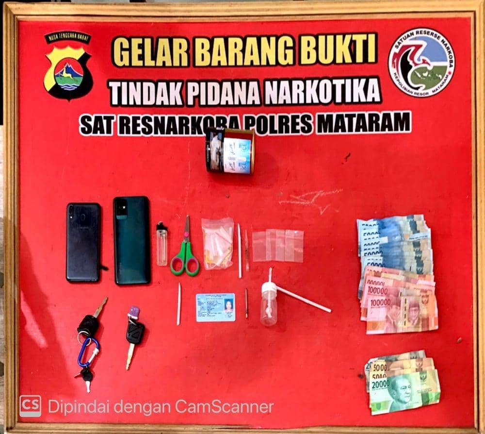 Pasangan Kekasih di Mataram Kompak Bisnis Narkoba