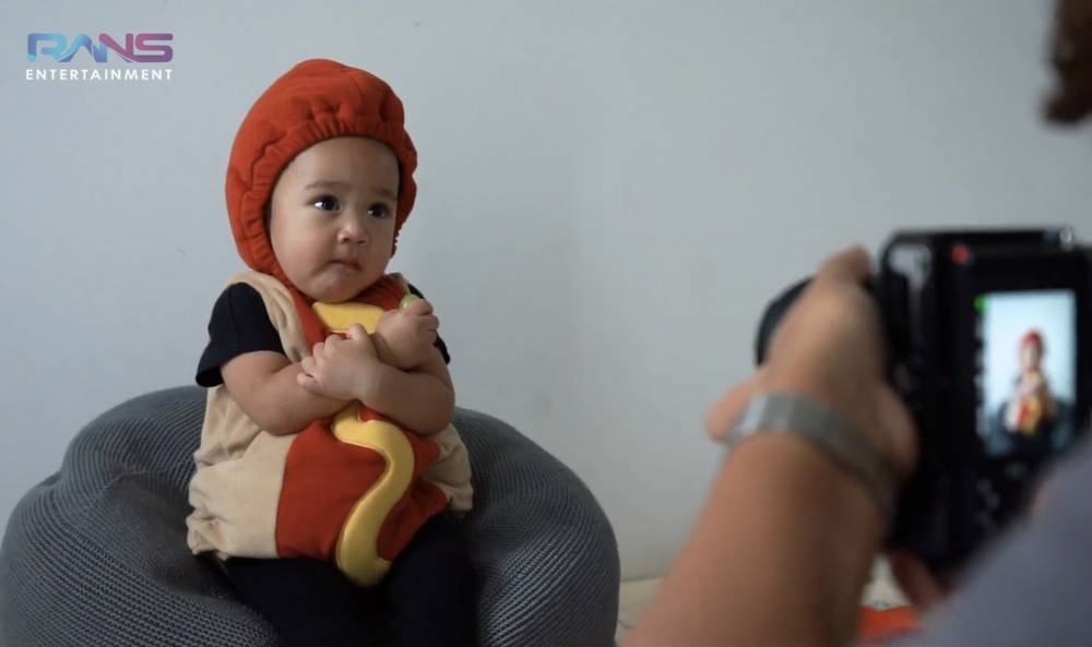 momen di balik pemotretan Rayyanza rayakan Halloween (youtube.com/RANS Entertainment)