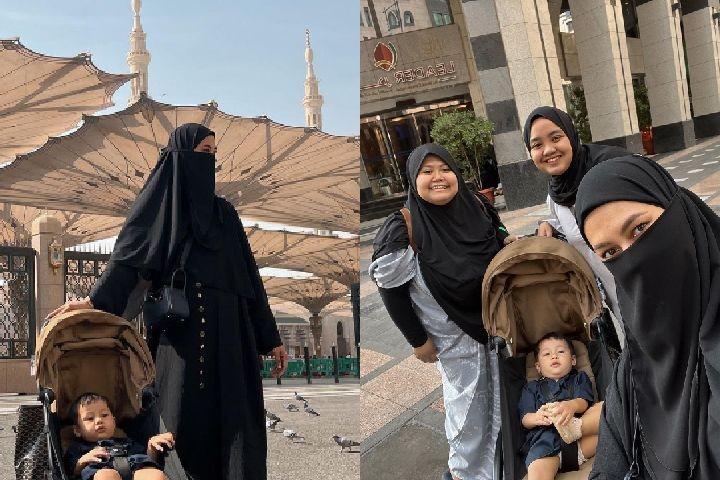 10 Potret Paula Verhoeven Ibadah Umrah, Anggun dengan Hijab dan Cadar