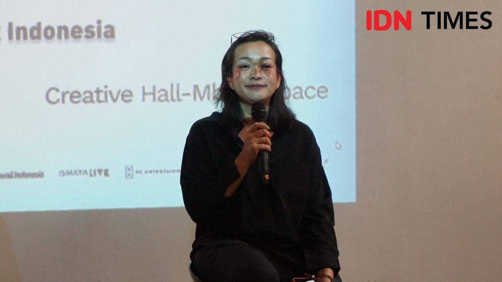 Dewi Gontha dalam konferensi pers pada Kamis (3/11/2022) (Dok. IDN Times/Elizabeth Chiquita)