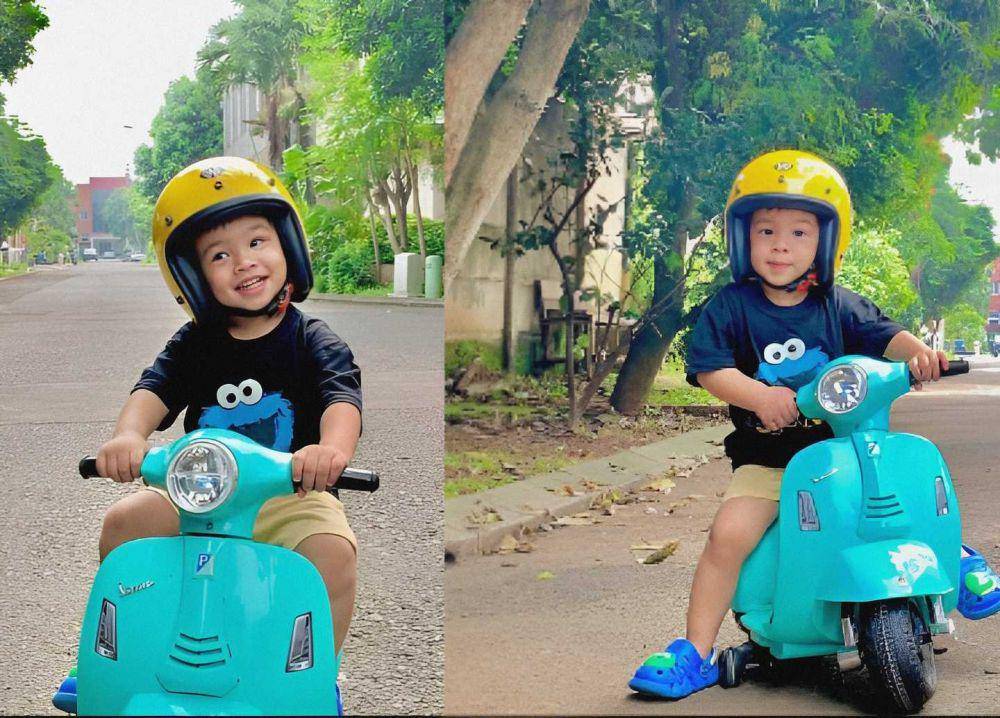 Gala naik Vespa (instagram.com/galaasky)
