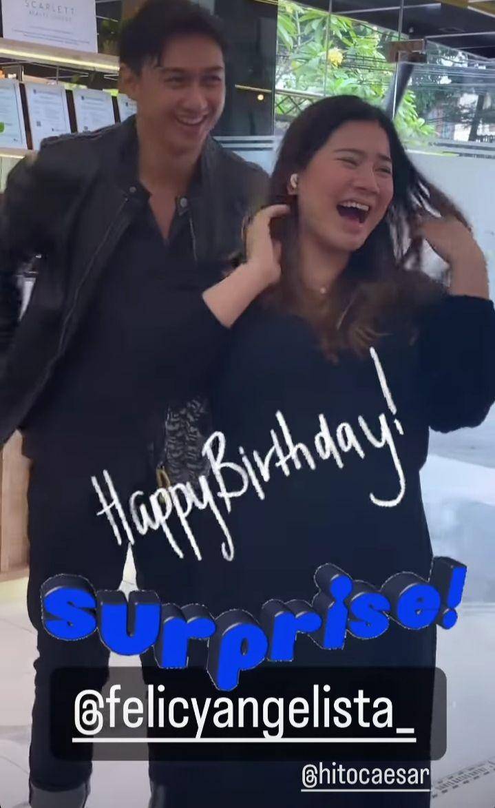 potret kejutan ultah ke-28 Felicya Angelista (instagram.com/mieke_amalia)