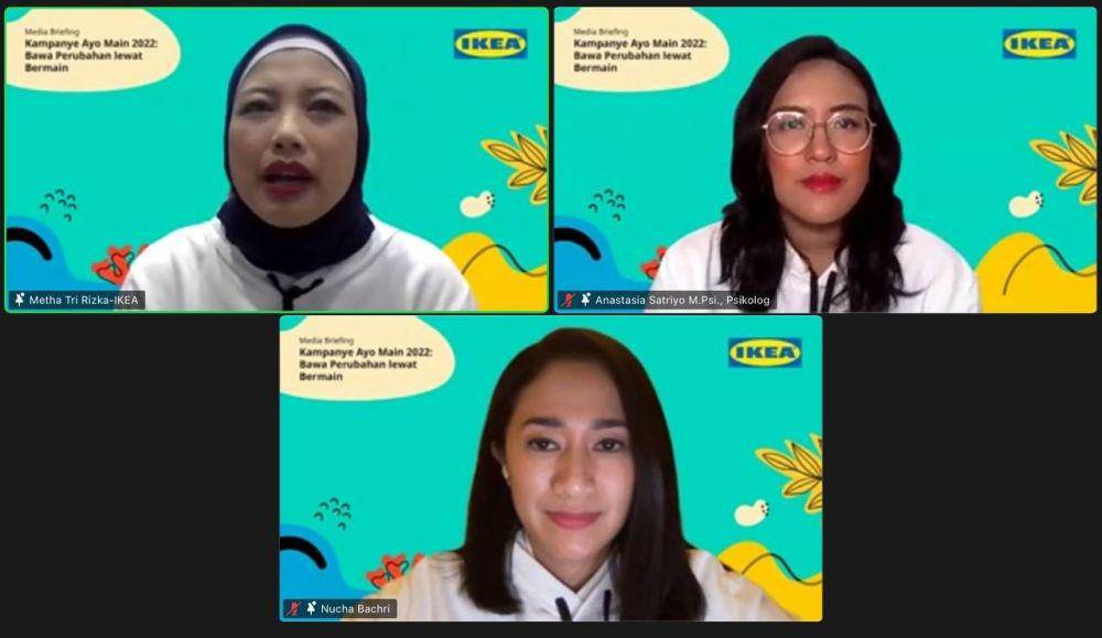 Penyampaian dari Metha Tri Rizka (PR Manager IKEA Indonesia) dalam Media briefing kampanye IKEA bertajuk Ayo Main: Bawa Perubahan Lewat Bermain pada Kamis (03/11/2022). (IDN Times/Nisa Meisa Zarawaki)
