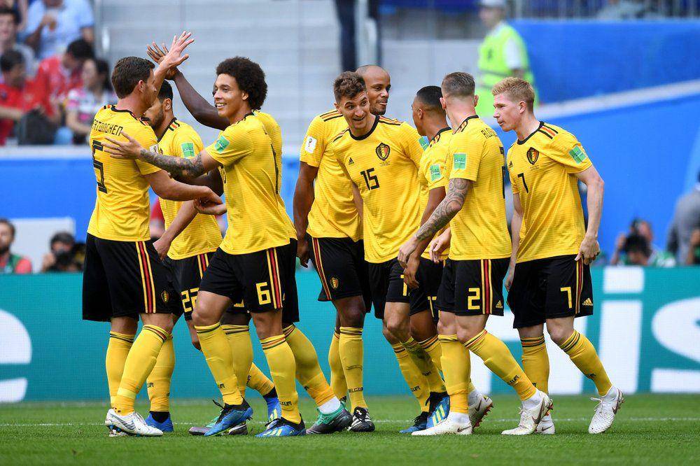 Timnas Belgia merayakan gol di Piala Dunia 2018. (fifa.com)