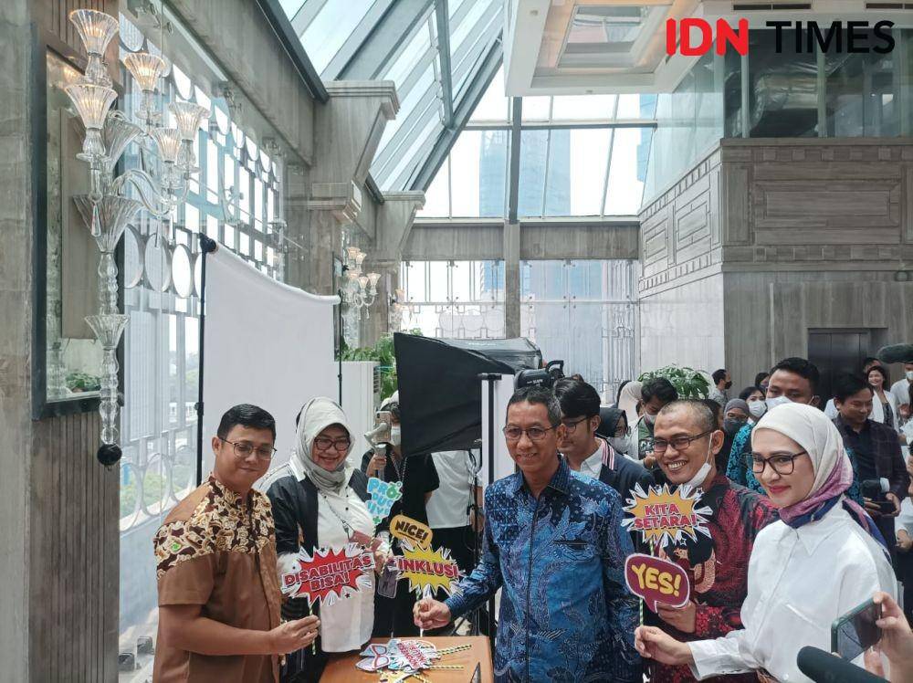 Penjabat (Pj.) Gubernur DKI Jakarta, Heru Budi Hartono melaunching Rumah Digital untuk Disabilitas, Teluk Betung, Jakarta Pusat, Jumat (4/11/2022). (IDN Times/Dini Suciatiningrum)