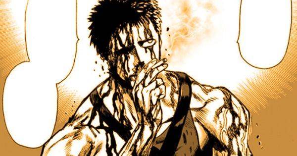 Kondisi Zombieman setelah melawan pasukan Asosiasi Monster ( tonarinoyj.jp/One Punch Man )
