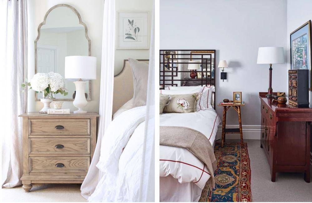 ide meletakkan cermin di kamar mungil (homesandgardens.com | tuftandtrim.com)