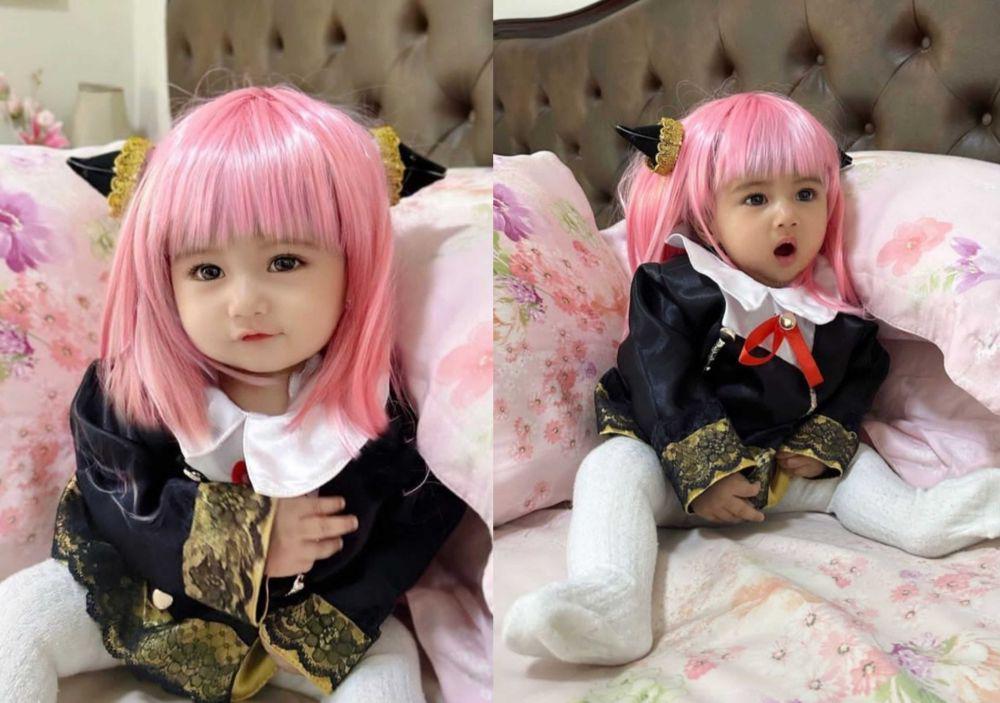 9 Potret Baby Nadlyne Aurora Cosplay ala Anya Forger, Gemas Banget!