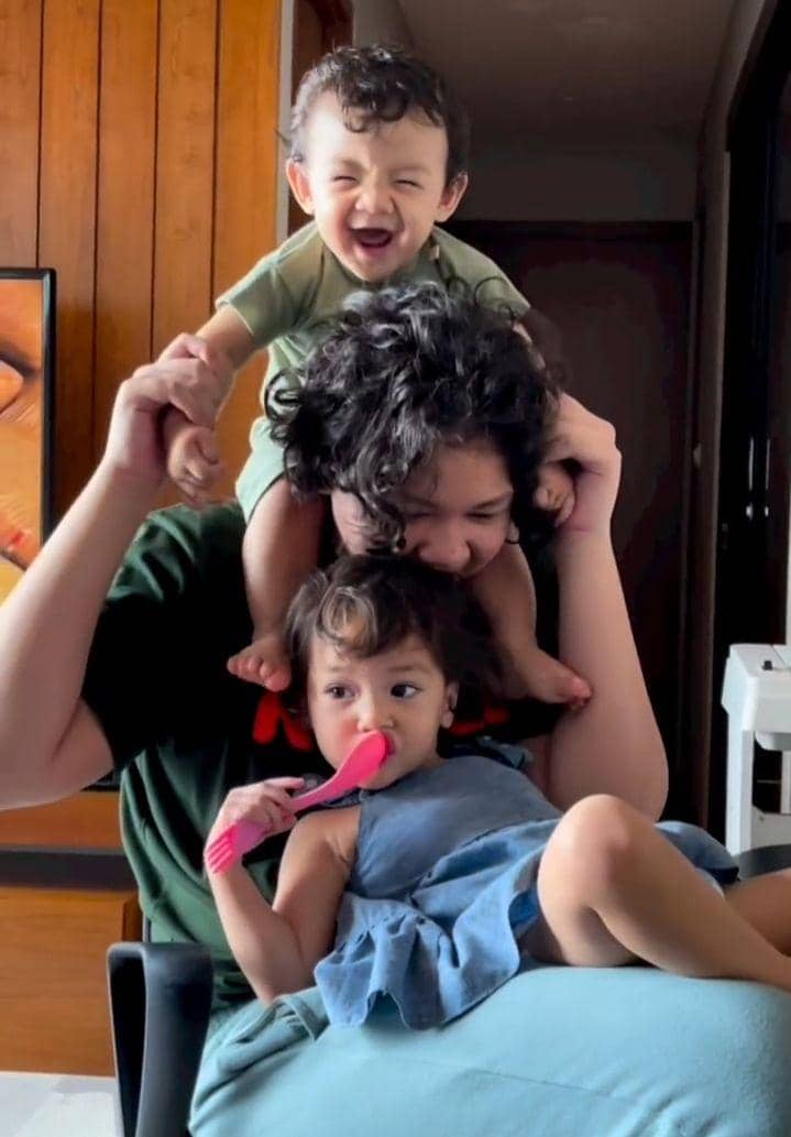 potret Raka momong Numa dan Balint (instagram.com/indrabrasco)