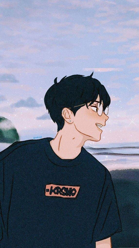 Ilustrasi kartun cowok pakai kacamata (pinterest.com)