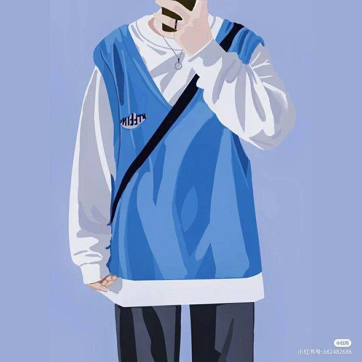 Ilustrasi outfit cowok kartun (pinterest.com)