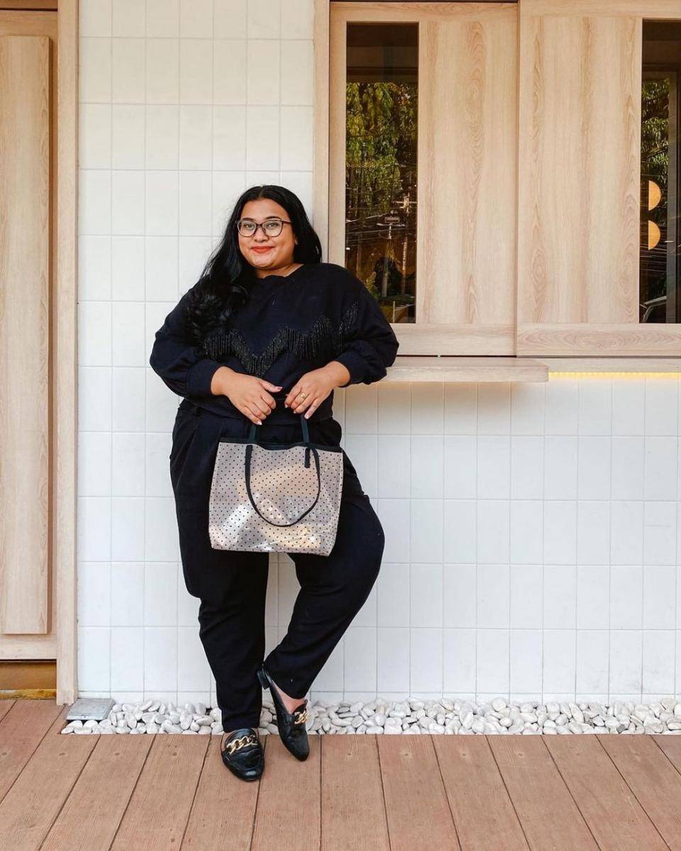 OOTD long pants plus size ala Ucita Pohan (instagram.com/uchiet)