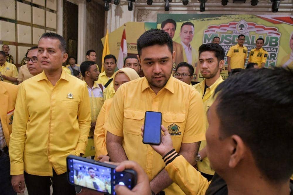 Rahmaddian Shah secara sah terpilih menjadi Ketua Golkar Medan dalam Musyawarah Luar Biasa (Musdalub) yang digelar Partai Golkar Medan (Dok. IDN Times)
