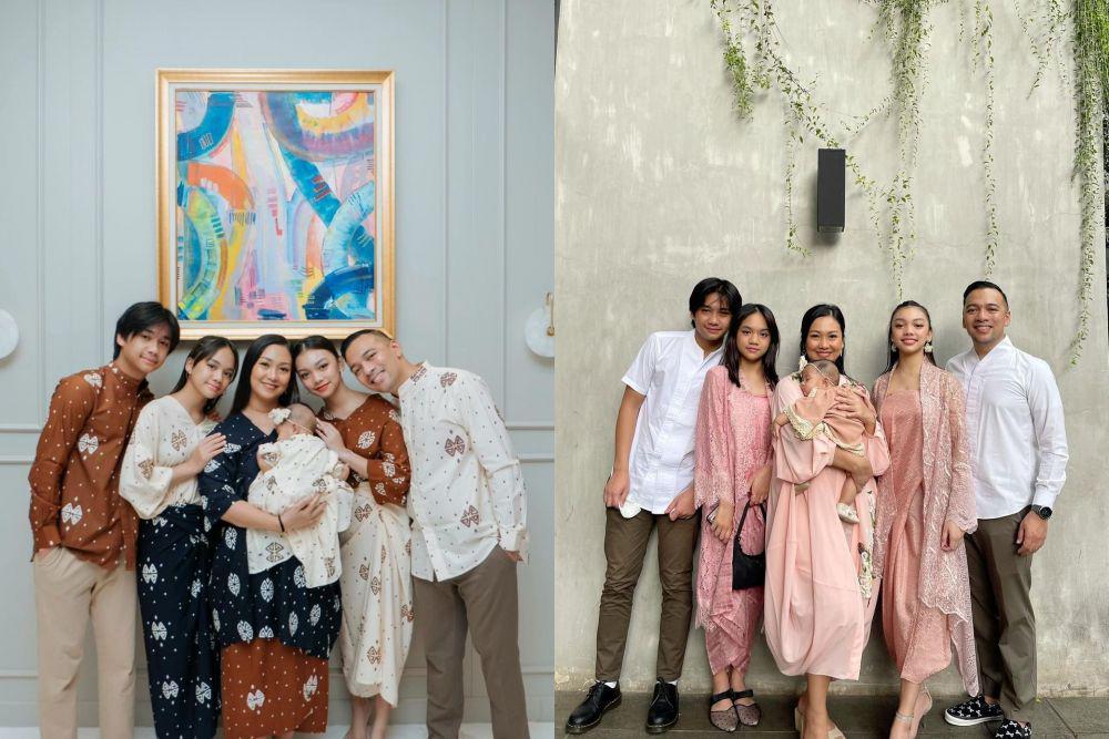9 Insipirasi OOTD Keluarga The Baldys, Cocok untuk Kondangan Nih