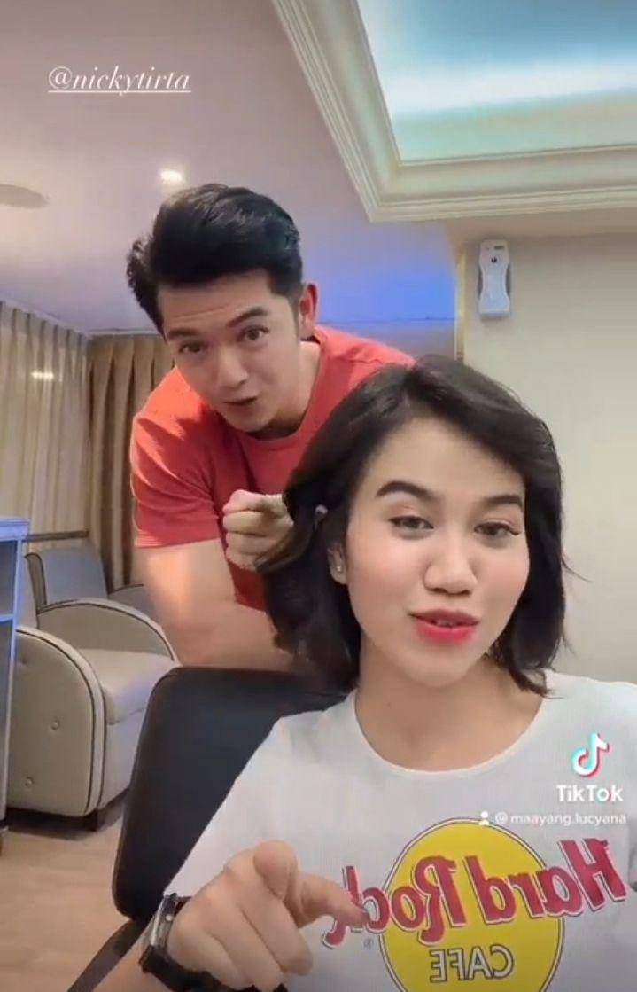 potret Mayang potong rambut (instagram.com/mayaaang.lucyaana)