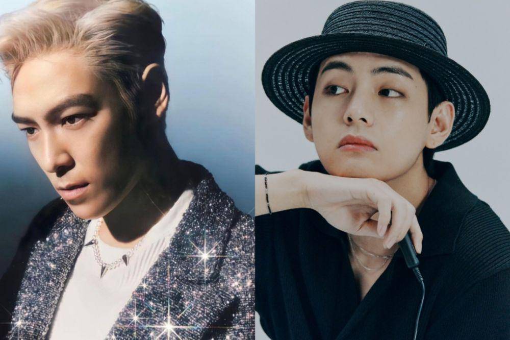 T.O.P BIGBANG dan V BTS (instagram.com/choi_seung_hyun_tttop | twitter.com/bts_bighit)