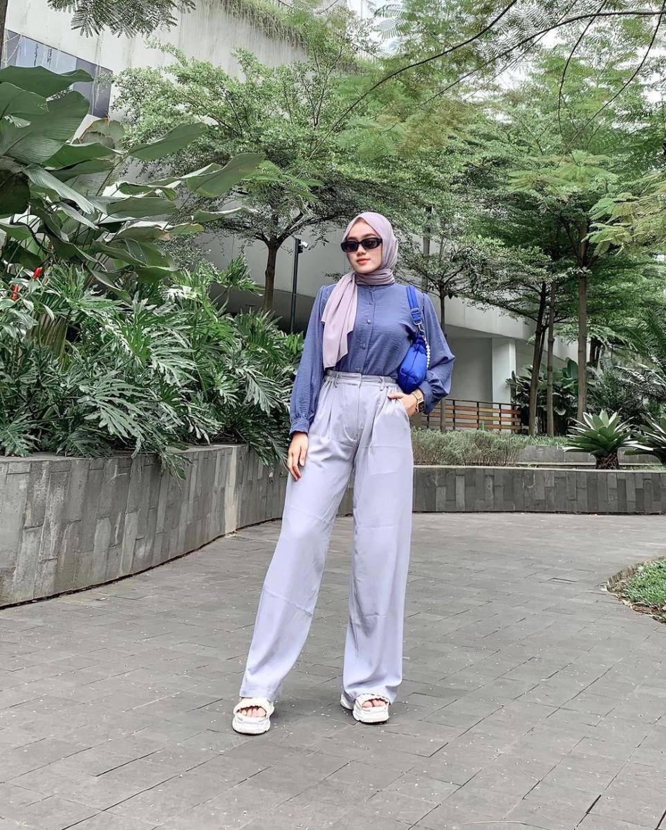 tips agar terlihat jenjang saat memakai celana kulot untuk OOTD (instagram.com/sasafadyaa)