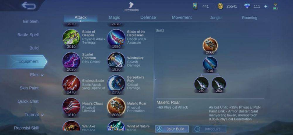item Malefic Roar (dok. Moonton/Mobile Legends: Bang Bang)