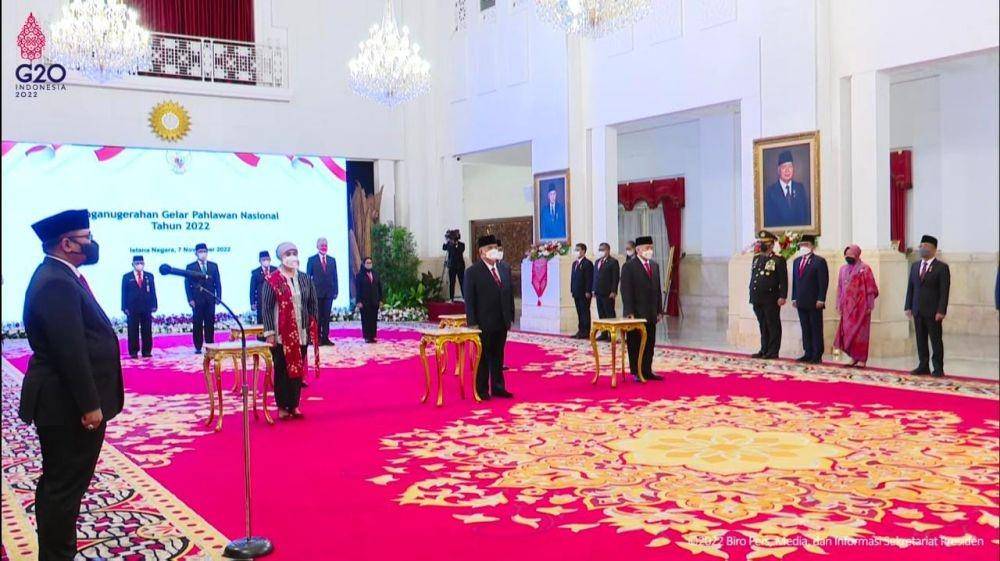 Presiden Jokowi beri gelar 5 pahlawan nasional (Youtube.com/Sekretariat Presiden)