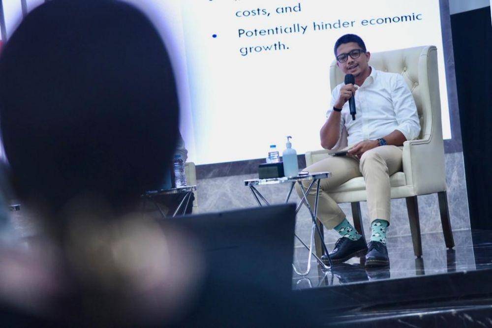 Direktur Perencanaan Strategis dan Pengembangan Bisnis PT Pertamina Power Indonesia (PPI) Fadli Rahman di Kementerian BUMN, Jakarta, Selasa (8/11/2022). (Dok. Pertamina)